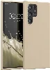 Samsung Galaxy S22 Ultra Kılıf İnce Mat Esnek Silikon - Gold