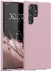 Samsung Galaxy S22 Ultra Kılıf İnce Mat Esnek Silikon - Rose Gold
