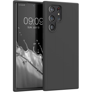 Samsung Galaxy S22 Ultra Kılıf İnce Soft Mat Renkli Esnek Silikon Kapak - Siyah