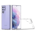 Samsung Galaxy S22 Ultra Kılıf Korumalı Kenarları Silikon Arkası Sert Coss Kapak  - Şeffaf