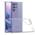 Samsung Galaxy S22 Ultra Kılıf Korumalı Kenarları Silikon Arkası Sert Coss Kapak  - Şeffaf
