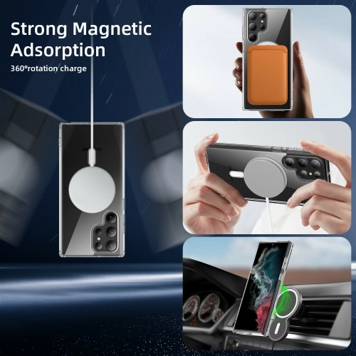 Samsung Galaxy S22 Ultra Kılıf Şeffaf Magsafe Wireless Özellikli Kapak