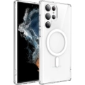 Samsung Galaxy S22 Ultra Kılıf Şeffaf Magsafe Wireless Özellikli Kapak