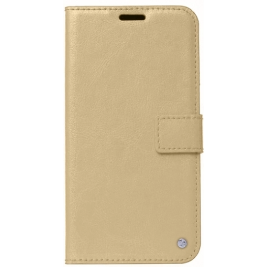 Samsung Galaxy S22 Ultra Kılıf Standlı Kartlıklı Cüzdanlı Kapaklı - Gold