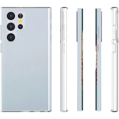 Samsung Galaxy S22 Ultra Kılıf Kamera Korumalı Esnek Silikon Kapak - Şeffaf