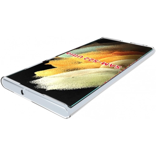 Samsung Galaxy S22 Ultra Kılıf Kamera Korumalı Esnek Silikon Kapak - Şeffaf