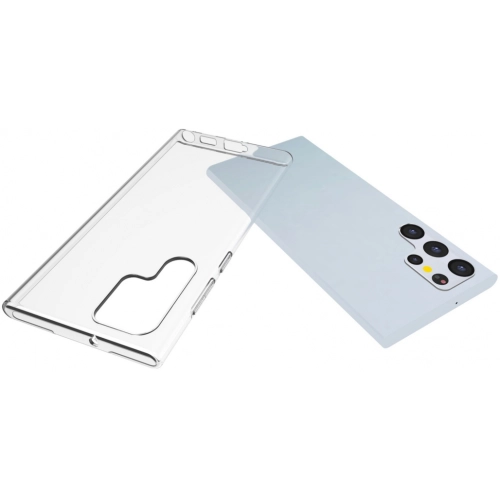 Samsung Galaxy S22 Ultra Kılıf Kamera Korumalı Esnek Silikon Kapak - Şeffaf