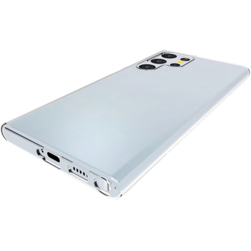 Samsung Galaxy S22 Ultra Kılıf Kamera Korumalı Esnek Silikon Kapak - Şeffaf