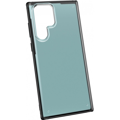 Samsung Galaxy S22 Ultra Kılıf Volks Serisi Kenarları Silikon Arkası Şeffaf Sert Kapak - Siyah