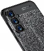 Samsung Galaxy S23 FE Kılıf Deri Görünümlü Parmak İzi Bırakmaz Niss Silikon - Siyah