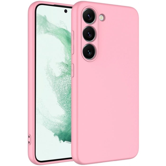 Samsung Galaxy S23 FE Kılıf İçi Kadife Mat Mara Lansman Silikon Kapak  - Açık Pembe