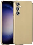 Samsung Galaxy S23 FE Kılıf İnce Mat Esnek Silikon - Gold