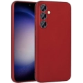 Samsung Galaxy S23 FE Kılıf İnce Soft Mat Renkli Esnek Silikon Kapak - Kırmızı