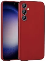 Samsung Galaxy S23 FE Kılıf İnce Mat Esnek Silikon - Kırmızı