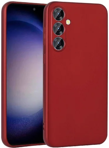 Samsung Galaxy S23 FE Kılıf İnce Mat Esnek Silikon - Kırmızı