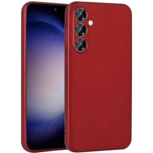 Samsung Galaxy S23 FE Kılıf İnce Soft Mat Renkli Esnek Silikon Kapak - Kırmızı
