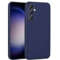 Samsung Galaxy S23 FE Kılıf İnce Soft Mat Renkli Esnek Silikon Kapak - Lacivert