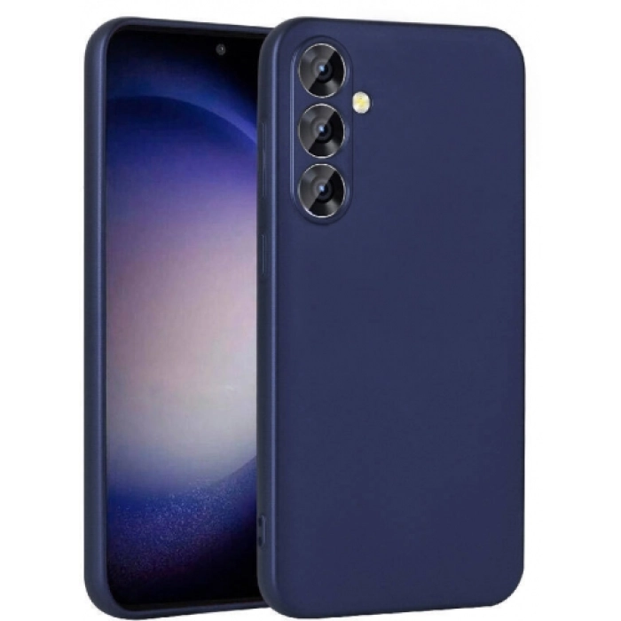 Samsung Galaxy S23 FE Kılıf İnce Soft Mat Renkli Esnek Silikon Kapak - Lacivert