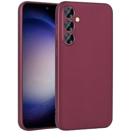 Samsung Galaxy S23 FE Kılıf İnce Soft Mat Renkli Esnek Silikon Kapak - Mürdüm