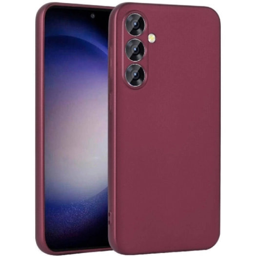 Samsung Galaxy S23 FE Kılıf İnce Soft Mat Renkli Esnek Silikon Kapak - Mürdüm