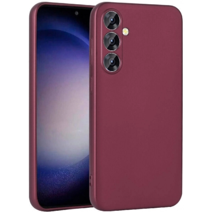 Samsung Galaxy S23 FE Kılıf İnce Soft Mat Renkli Esnek Silikon Kapak - Mürdüm