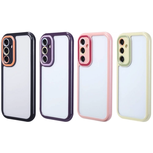 Samsung Galaxy S23 FE Kılıf Kamera Korumalı Renkli Kenar ve Çerçeve Tasarımlı Vitamin Kapak - Yeşil