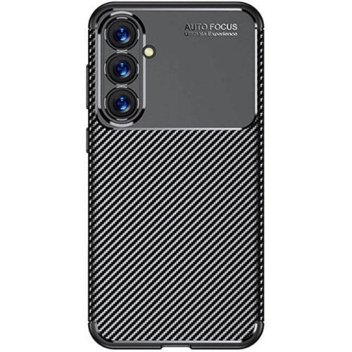 Samsung Galaxy S23 FE Kılıf Silikon Parmak İzi Bırakmayan Karbon Soft Negro Kapak - Siyah