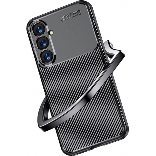 Samsung Galaxy S23 FE Kılıf Silikon Parmak İzi Bırakmayan Karbon Soft Negro Kapak - Siyah