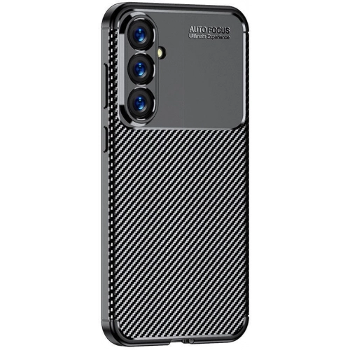 Samsung Galaxy S23 FE Kılıf Silikon Parmak İzi Bırakmayan Karbon Soft Negro Kapak - Siyah