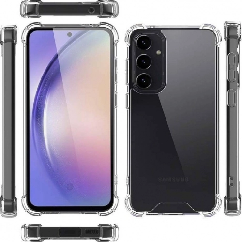 Samsung Galaxy S23 FE Kılıf Silikon Köşe Korumalı Airbag Darbe Emici Kapak - Şeffaf