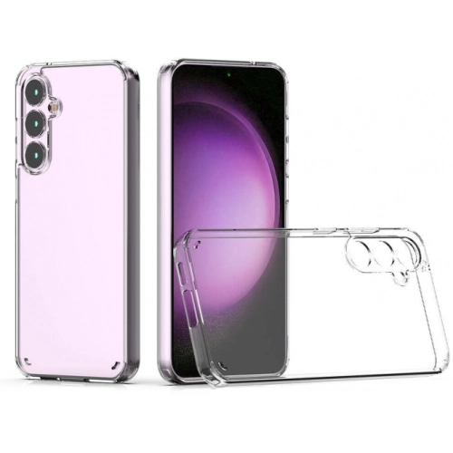 Samsung Galaxy S23 FE Kılıf Lux Korumalı Kenarları Silikon Arkası Sert Coss Kapak - Şeffaf