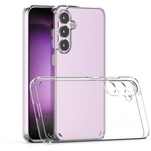 Samsung Galaxy S23 FE Kılıf Lux Korumalı Kenarları Silikon Arkası Sert Coss Kapak - Şeffaf