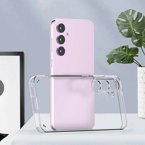 Samsung Galaxy S23 FE Kılıf Lux Korumalı Kenarları Silikon Arkası Sert Coss Kapak - Şeffaf