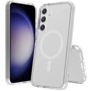 Samsung Galaxy S23 FE Kılıf MagSafe Wireless Şarj Kapak Köşeleri Airbag - Şeffaf