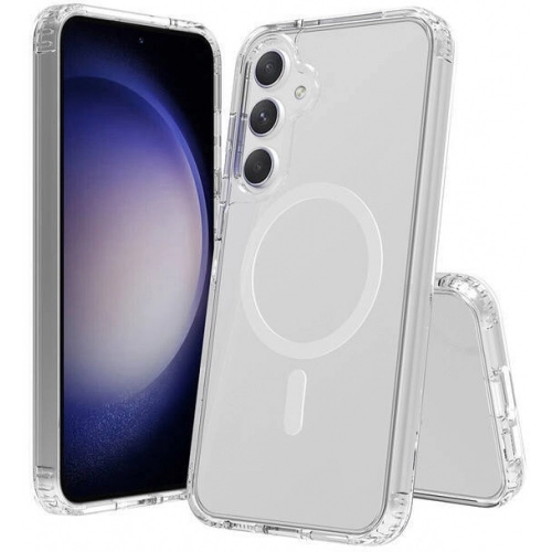 Samsung Galaxy S23 FE Kılıf MagSafe Wireless Şarj Kapak Köşeleri Airbag - Şeffaf