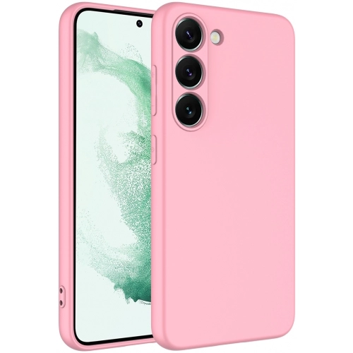 Samsung Galaxy S23 Kılıf İçi Kadife Mat Mara Lansman Silikon Kapak  - Açık Pembe