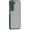 Samsung Galaxy S23 Kılıf Kamera Korumalı Arkası Şeffaf Mat Silikon Kapak - Lacivert
