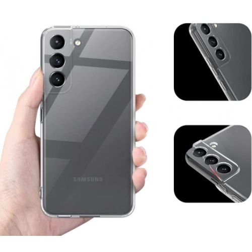 Samsung Galaxy S23 Kılıf Kamera Korumalı Esnek Silikon Kapak - Şeffaf