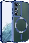 Samsung Galaxy S23 Kılıf Magsafe Wireless Şarj Özellikli Zore Setro Silikon - Mavi