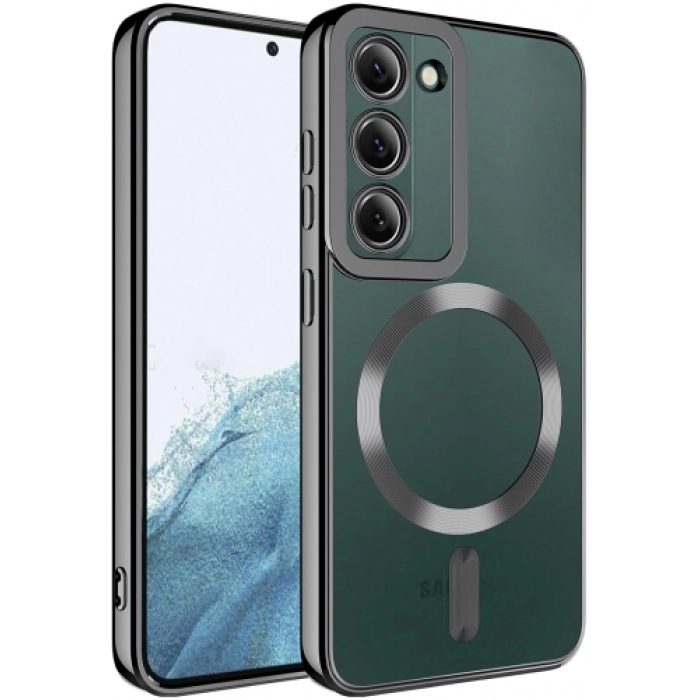 Samsung Galaxy S23 Kılıf Magsafe Wireless Şarj Özellikli Zore Setro Silikon - Siyah