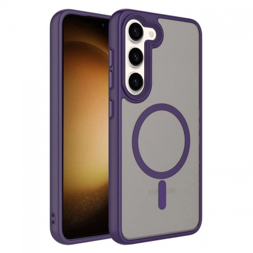 Samsung Galaxy S23 Kılıf Mat Arka Yüzey Wireless Şarj Özellikli Flet Magsafe Kapak - Yeşil