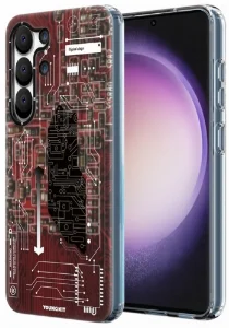 Samsung Galaxy S23 Kılıf Orjinal Lisanslı YoungKit Technology Serisi QC Kapak - Kırmızı
