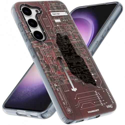 Samsung Galaxy S23 Kılıf Orjinal Lisanslı YoungKit Technology Serisi QC Kapak - Mavi