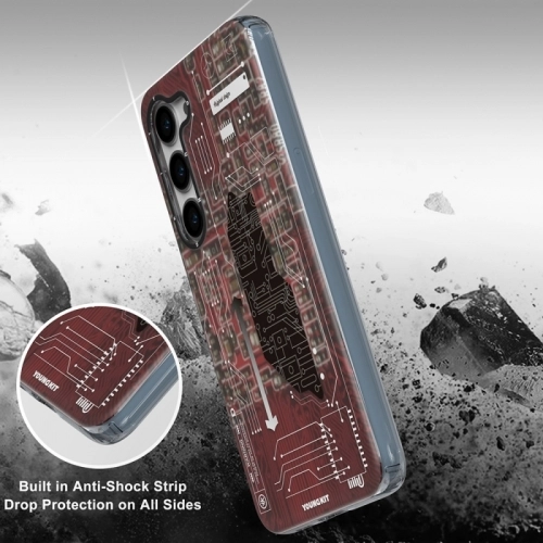 Samsung Galaxy S23 Kılıf Orjinal Lisanslı YoungKit Technology Serisi QC Kapak - Siyah