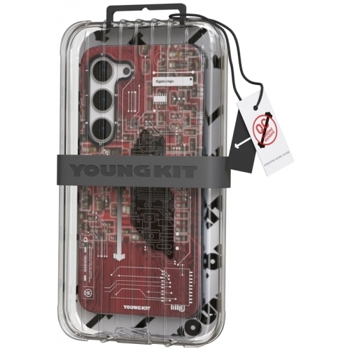 Samsung Galaxy S23 Kılıf Orjinal Lisanslı YoungKit Technology Serisi QC Kapak - Siyah