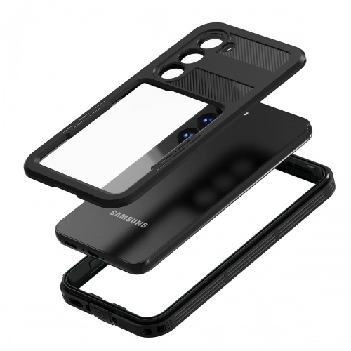 Samsung Galaxy S23 Kılıf Su Geçirmez Toza Dayanıklı IP68 Sertifikalı 360 Tam Koruma Kapak - Siyah