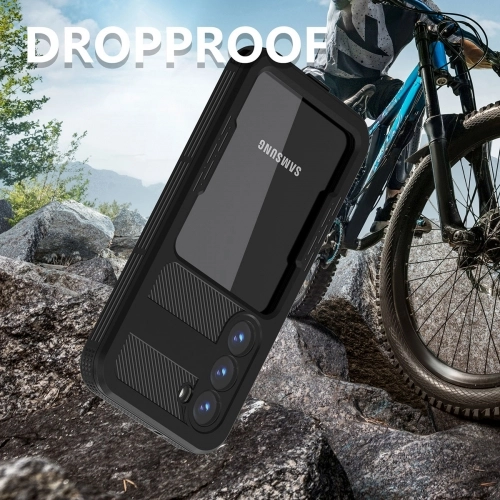 Samsung Galaxy S23 Kılıf Su Geçirmez Toza Dayanıklı IP68 Sertifikalı 360 Tam Koruma Kapak - Siyah