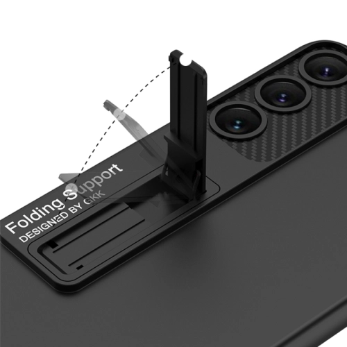 Samsung Galaxy S23 Kılıf Zore Standlı Mat Ays Kapak - Kırmızı