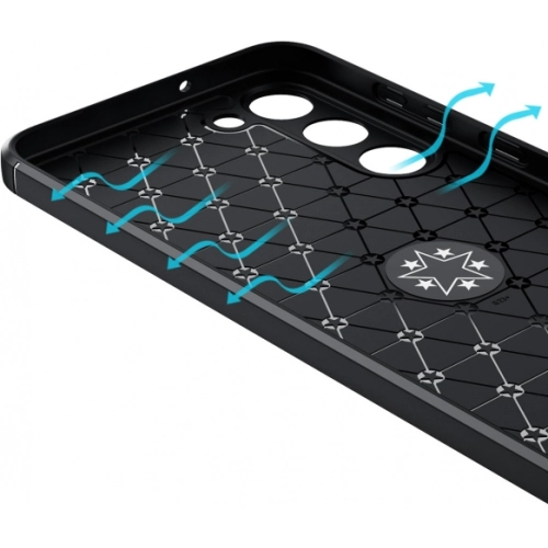 Samsung Galaxy S23 Plus Kılıf Renkli Silikon Yüzüklü Standlı Auto Focus Ravel Kapak - Mavi - Siyah