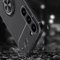 Samsung Galaxy S23 Plus Kılıf Renkli Silikon Yüzüklü Standlı Auto Focus Ravel Kapak - Siyah